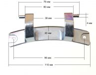 Петля люка стиральной машины Whirlpool, Vestel, Fagor, Smeg