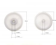 Шестерни (комплект 2 шт.) мясорубки Бриз, Аксион