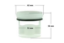 Фильтр (крышка, заглушка) насоса (белый, серый) стиральной машины Bosch, Siemens