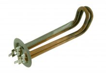 ТЭН (нагреватель) водонагревателя 2000W RF 64 ИТА (медь, М4, фланец 64 мм) гнутый