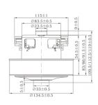 Мотор пылесоса 2000W H=112 мм, D=135 мм с отбортовкой Samsung