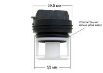 Фильтр (крышка, заглушка) насоса (черный) стиральной машины Bosch, Siemens