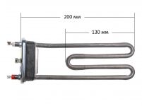 ТЭН (нагреватель) L=200 мм, 1800W, гнутый с отверстием стиральной машины Indesit, Ariston, Ardo